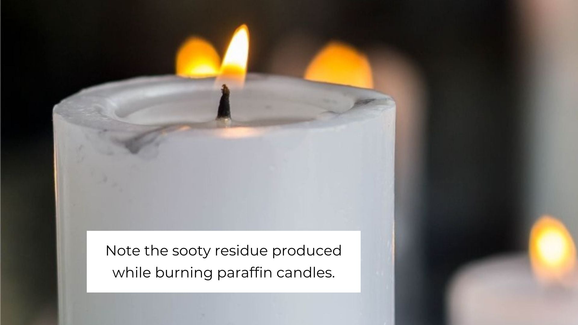 Collombatti Naturals Why beeswax candles are the eco-friendly choice picture of a paraffin candle creating sooty smoke