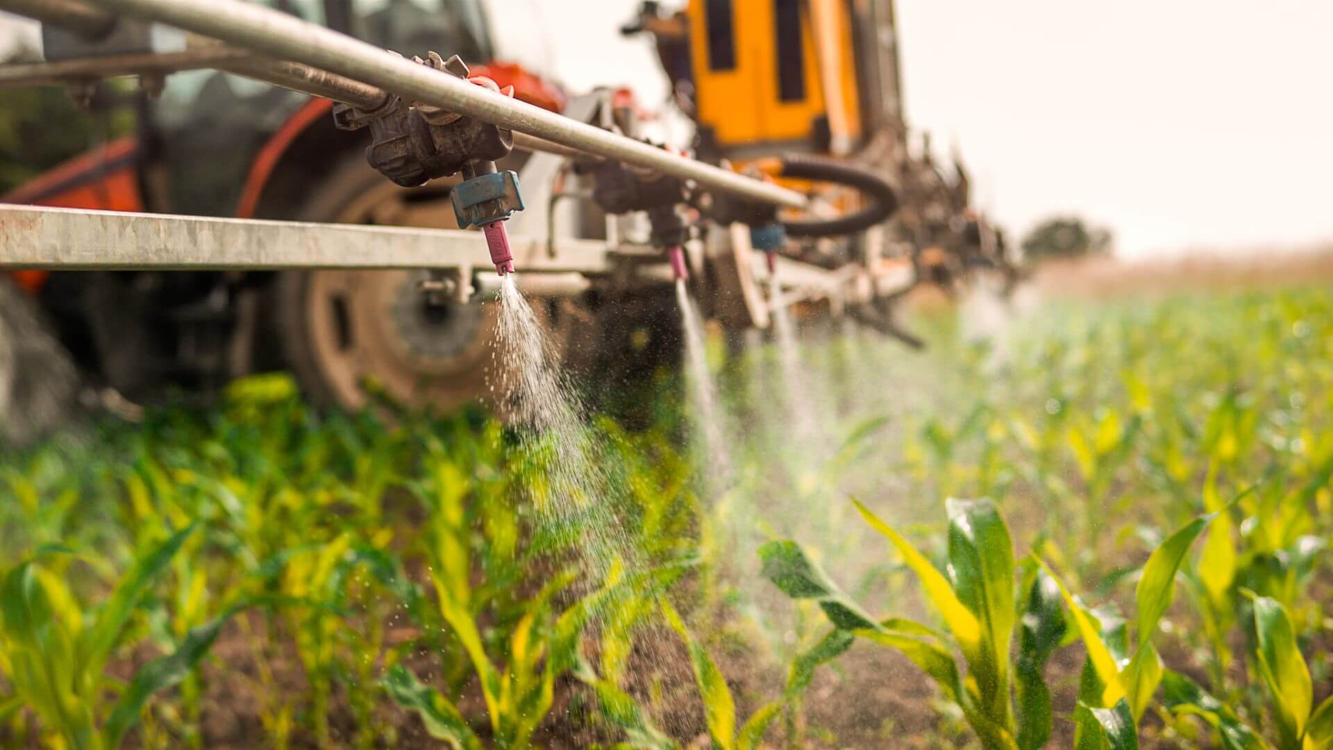 Collombatti Naturals why we need bees for a healthy planet picture of a large machine spraying crops with insecticide