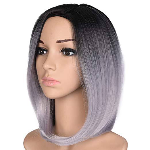 grey bob wig