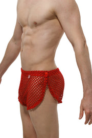 Short Snap PetitQ Fishnet Red