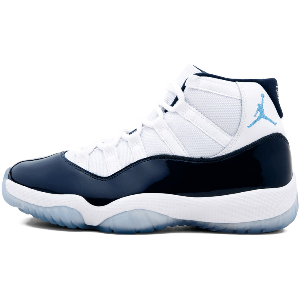 blue and white jordan 11's