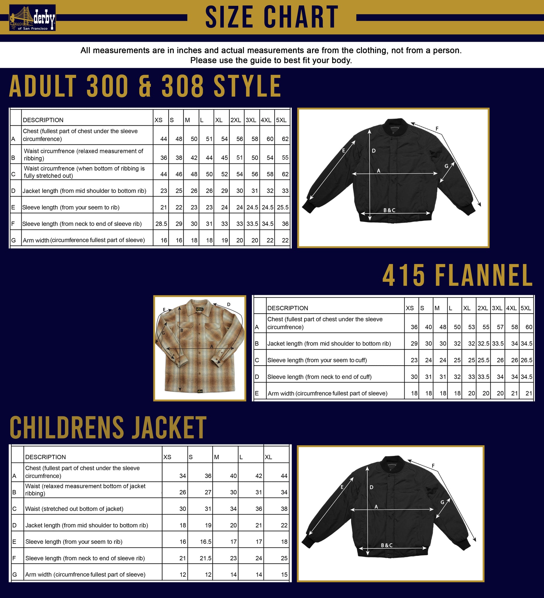 Jackets Windbreakers Outerwear Size Chart