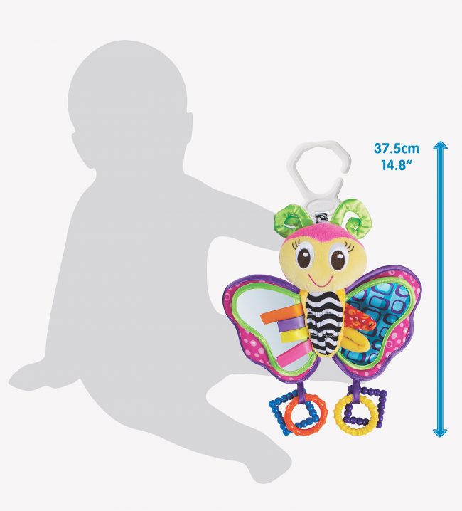 Playgro activity toys size in ratio to the toddler