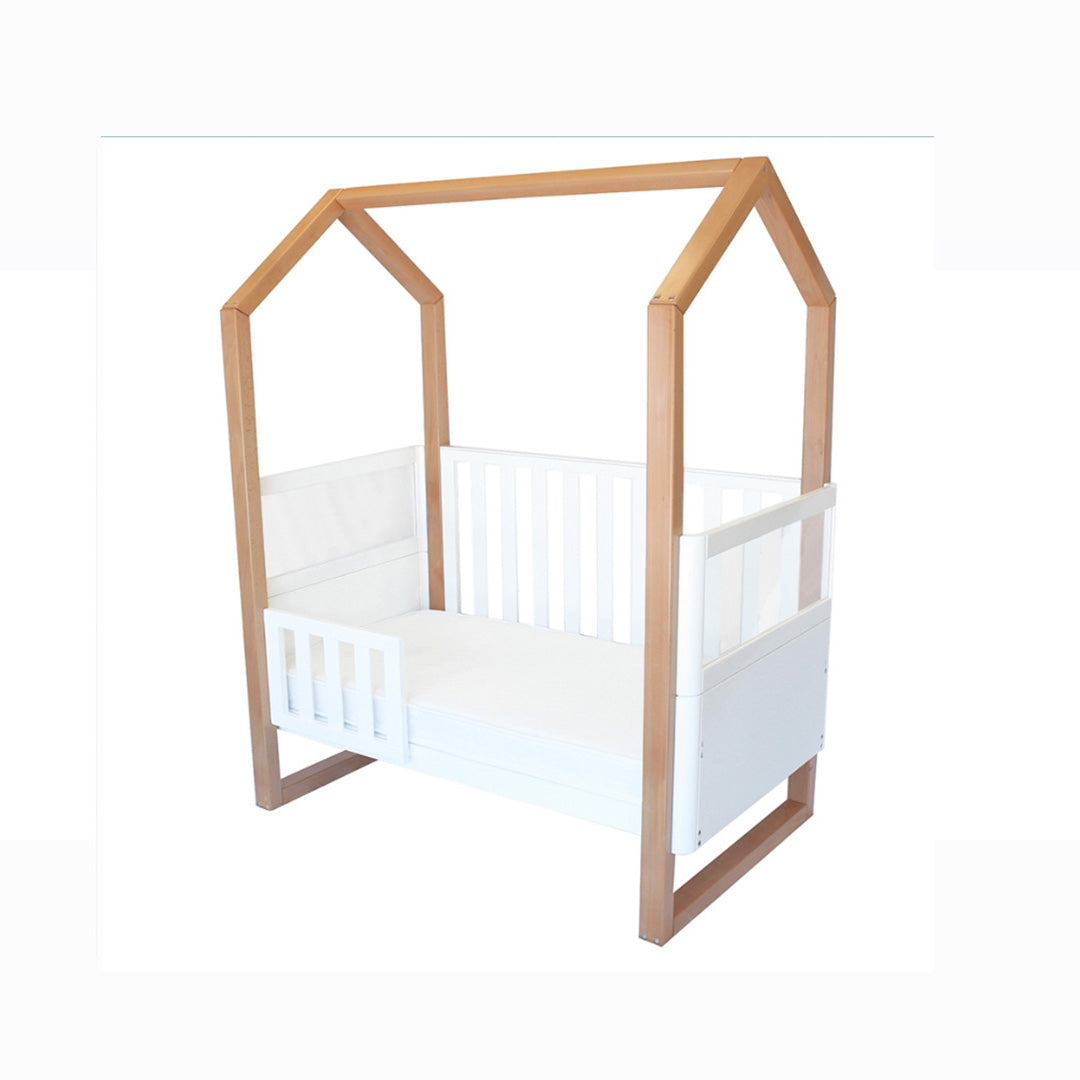 large wooden cot