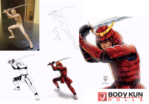 drawing manga with body kun from bodykundolls.com