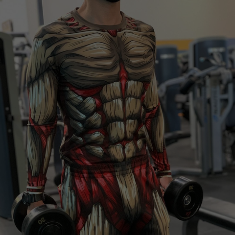 Attack on Titan Aot The Armored Titan Gym Training Shirt