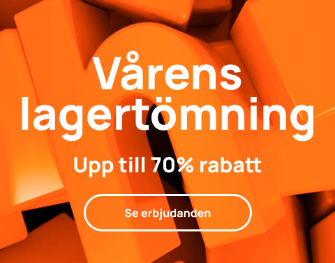 Vårens lagertömning! Erbjudanden gäller fram till 1.5. Fri frakt på order över 500KR!