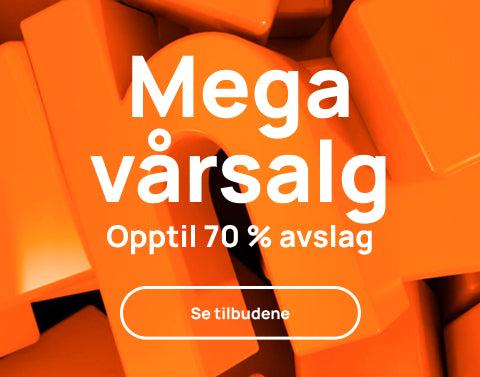 Mega vårsalg! Tilbudene er gyldige frem til 28.4. Gratis frakt for bestillinger over 500 kr*