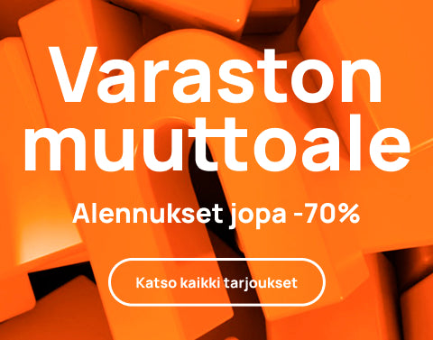 Varaston muuttoale! Tarjoukset voimassa 31.3. asti. Ilmainen toimitus yli 30€ tilauksiin!