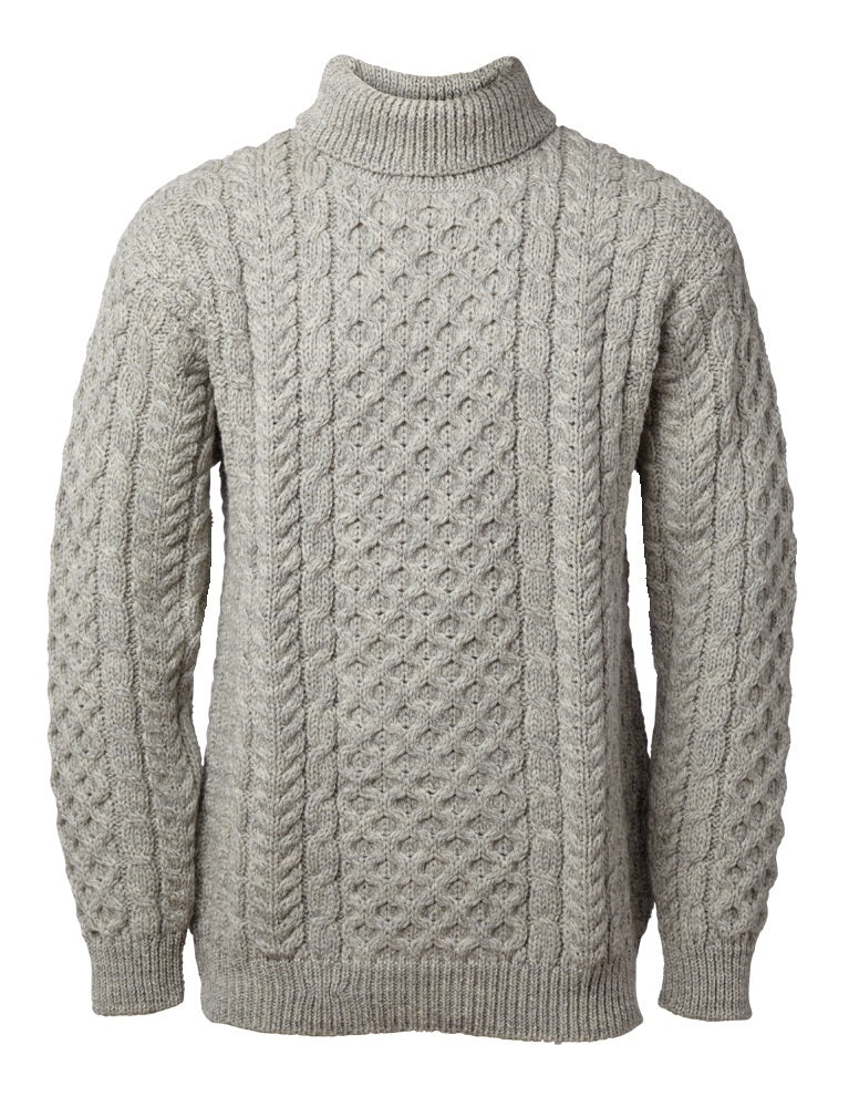 John Molloy Aran Fisherman Sweater Poloneck – sweater-ireland.dk