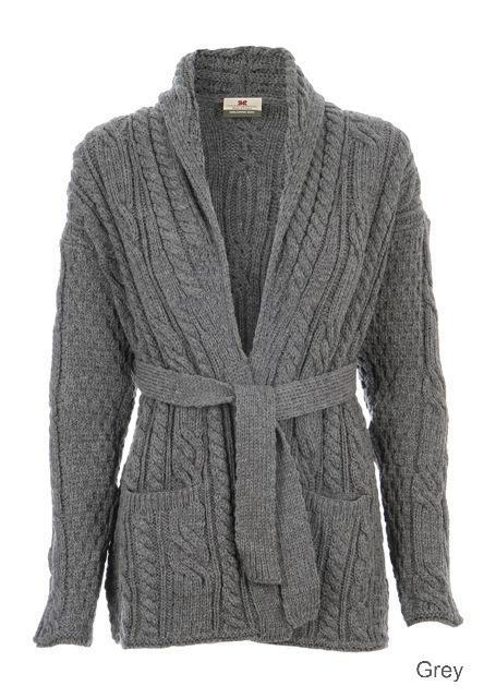 Carraig Donn Shawl Cardigan Belted, Dame, Merino – sweater-ireland.dk