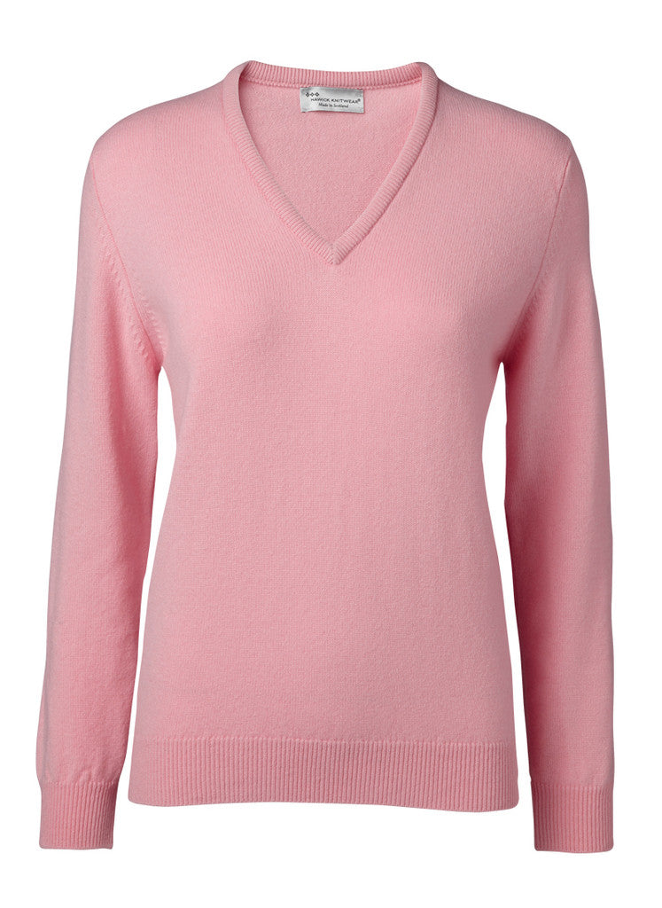 Hawick Knitwear Ladies Luksus Sweater V/Hals. – sweater-ireland.dk