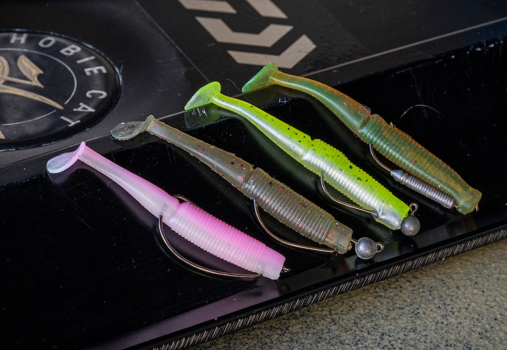 Fishing Lures for Bass, Pre-Rigged Jig Head Soft Fishing Lures