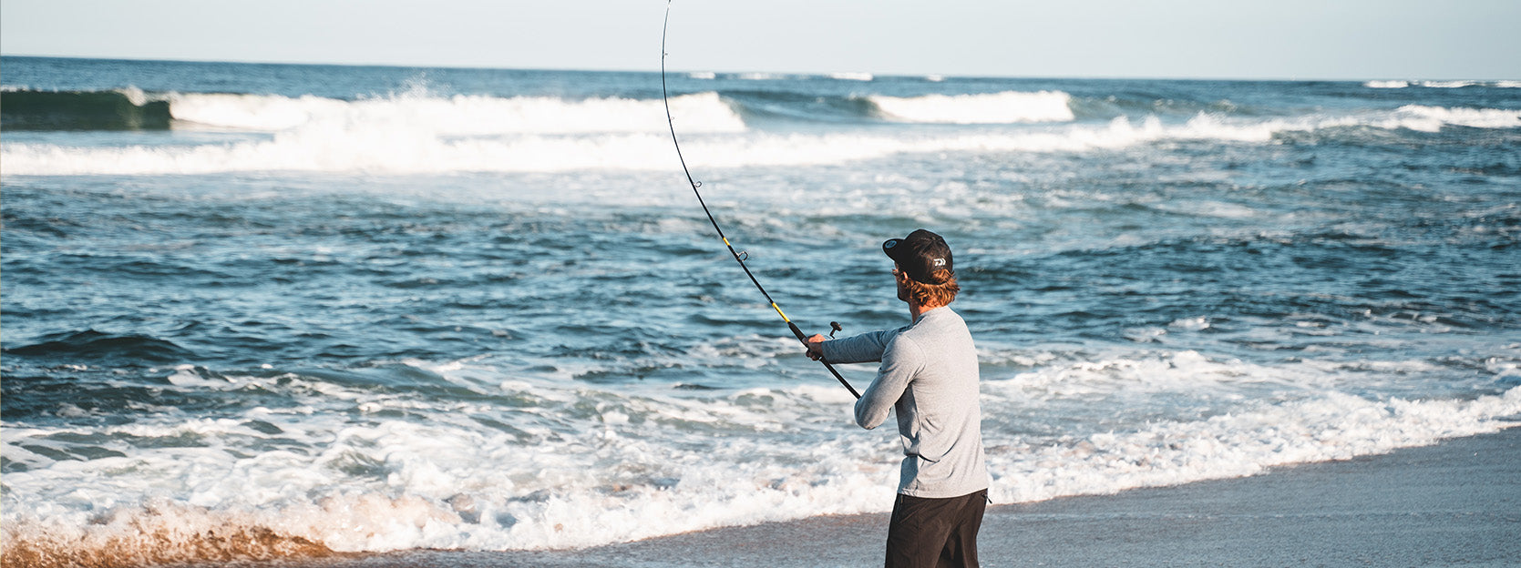 Beach fishing with lures 