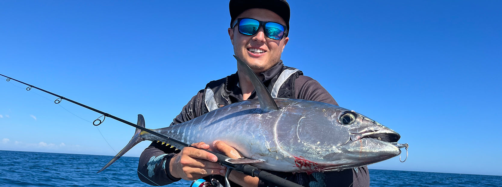 School Bluefin Tuna Trolling, Simple 4 Rod Spread