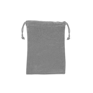 Gray Small Velour Pouch