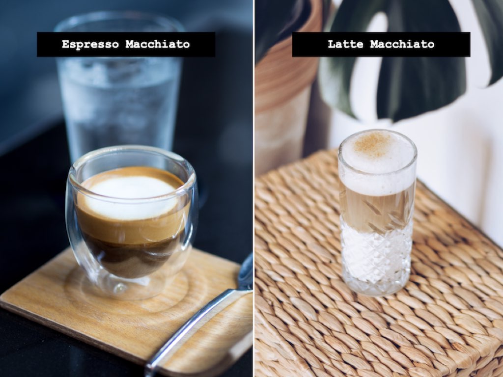 espresso macchiato latte machciato