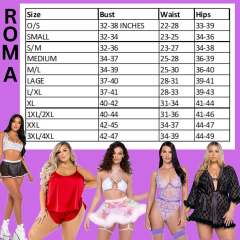 Roma Size Chart