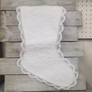 Battenburg Lace Vintage Christmas Stocking - My Wyo Designs