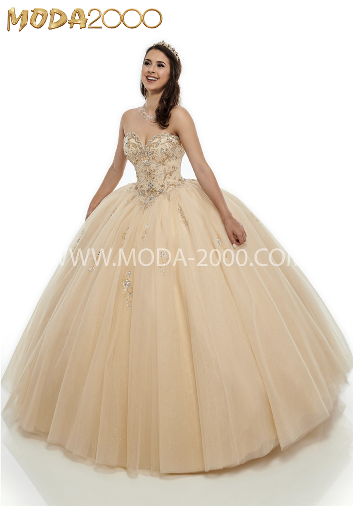 moda 2000 rose gold dress