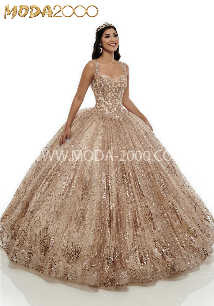 moda 2000 rose gold dress