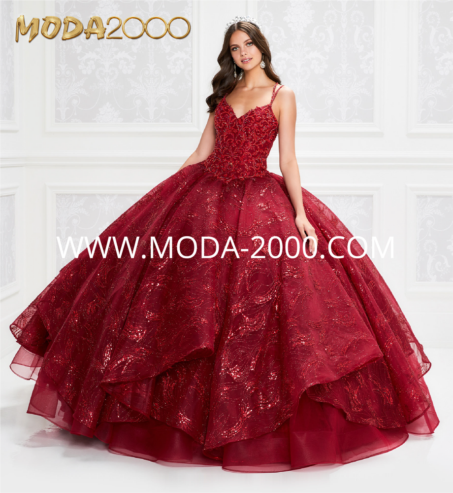 ruby red quinceanera dresses