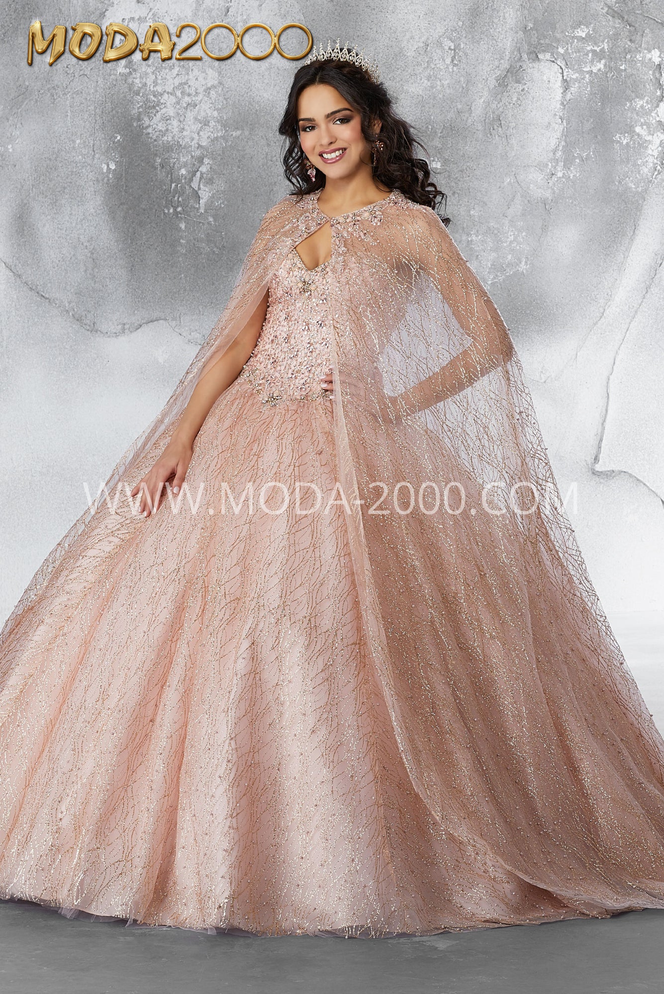 moda 2000 rose gold dress