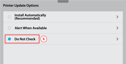 Firmware updates Do Not Check - HP OfficeJet Pro printers