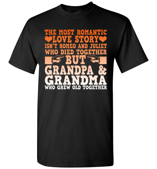 Love Story Grandpa Grandma Grew Old Together T Shirt The