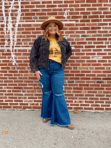 Curvy Black Flare Denim Jeans – The Urban Hippie Indy