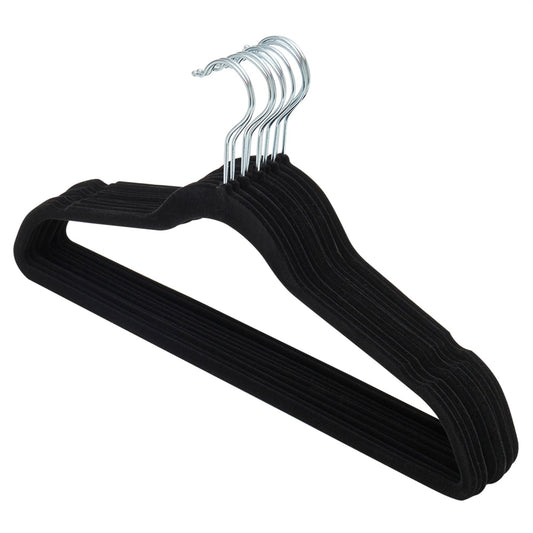 Coolmade Plastic Hangers Clothing Hangers Ideal for Everyday Standard Use  (Black, 20 Pack) 