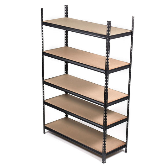 Quick Assembly 5 Tier Heavy Duty Shelf, (35 x 72), Black, STORAGE  ORGANIZATION