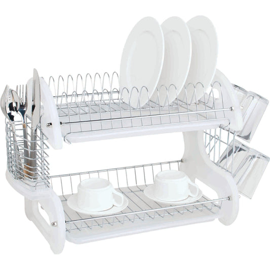 Appliance Basics ADR Beta Aluminum Two-Tier Dish Drying Rack