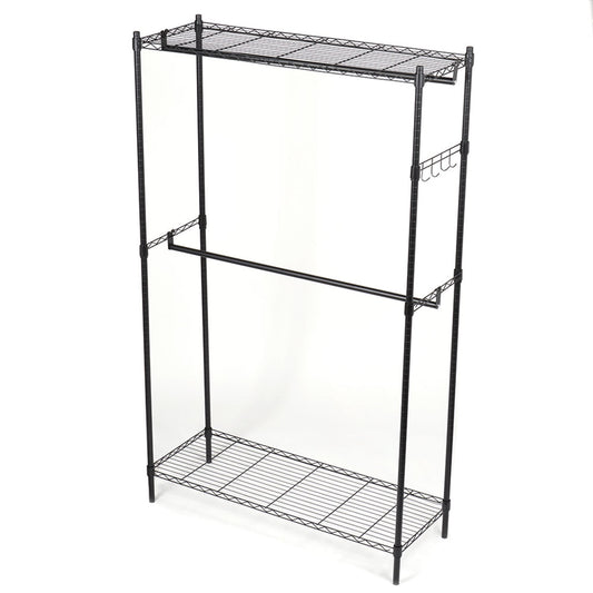 Plaid 6 Shelf Non-Woven Hanging Shelf Organizer, Black