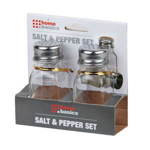 Home Basics Stainless Steel Salt and Pepper Shaker SP44338 - The