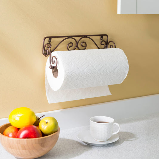 Home Basics Black Wall Mounted Paper Towel Holder 