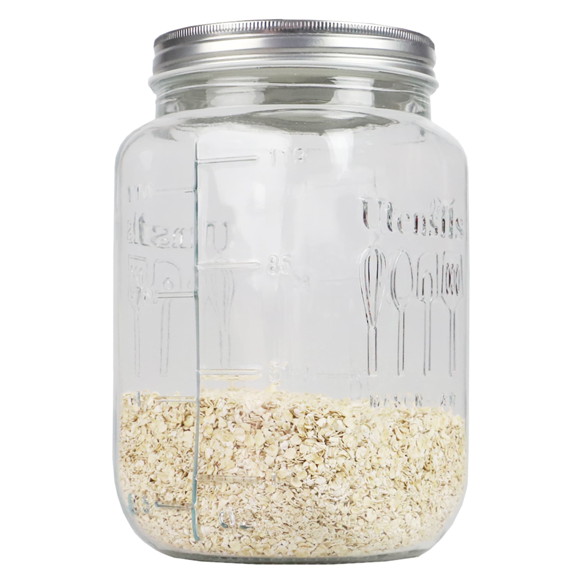 large glass food storage jars