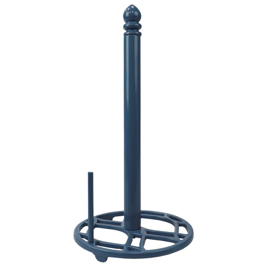 Home Basics Sunflower Free-Standing Cast Iron Paper Towel Holder with  Dispensing Side Bar, Blue 