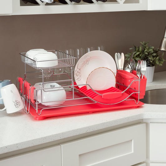 Appliance Basics ADR Beta Aluminum Two-Tier Dish Drying Rack