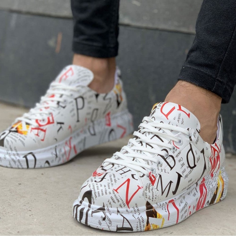 newspaper sneakers