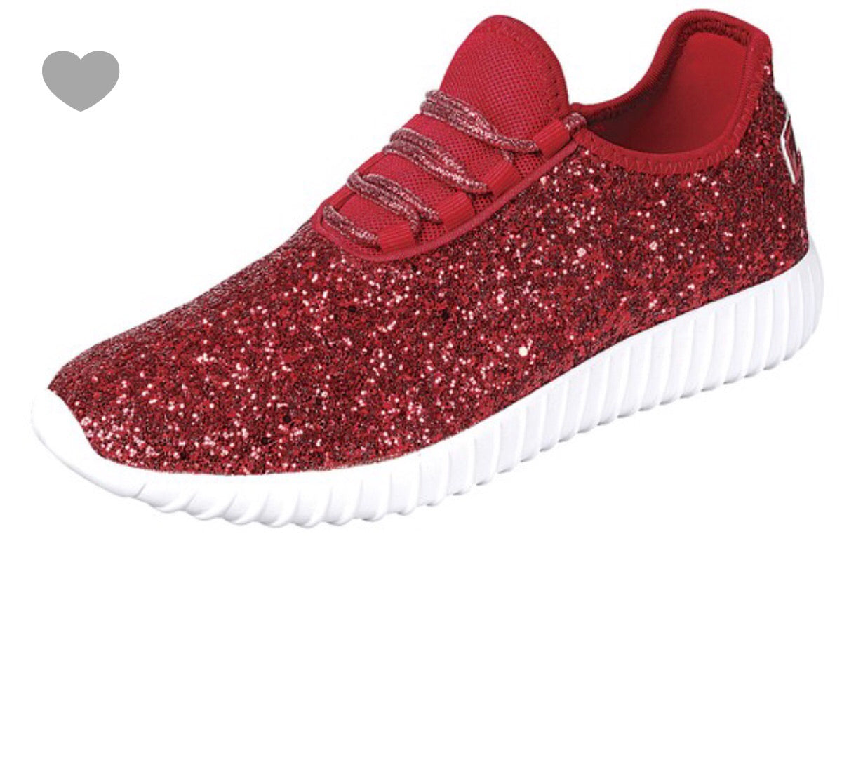 red sparkly shoes