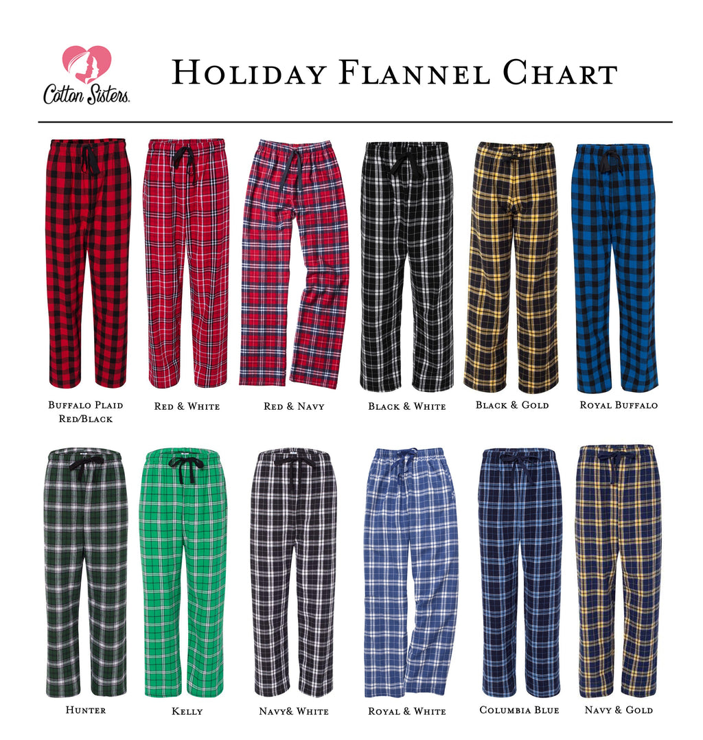 Monogrammed Flannel Pajama Pants - Kelly Green Plaid (Unisex S) at