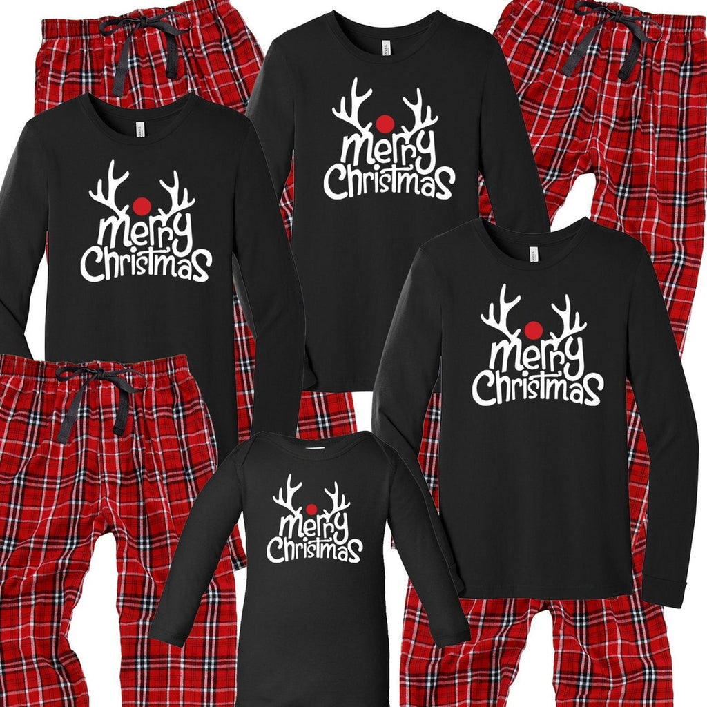 Full Set Matching Christmas Pajama Set Plaid Cotton PJ Pants Red Black  White Unisex T-shirts Sleepwear Small Medium Large XL L M S -  Canada
