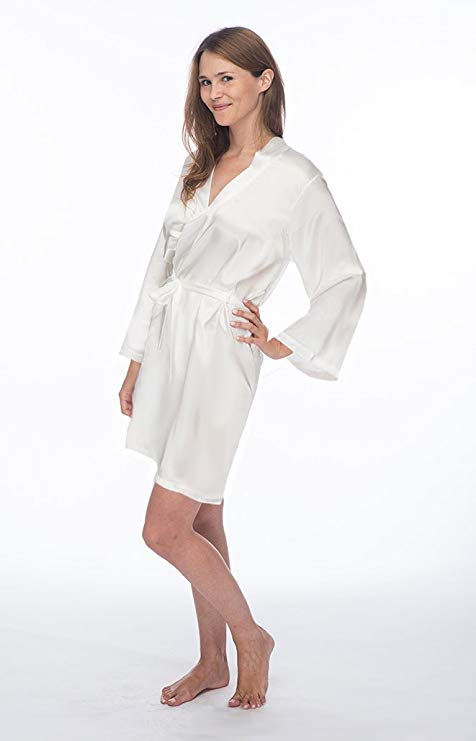 Custom Personalized Embroidery Satin Robes Pour Silk Robe - China