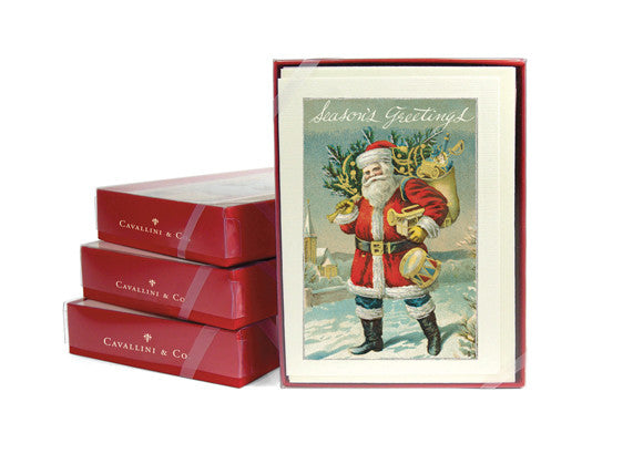 Cavallini & Co. Santa Christmas Cards - Set of 10 — Vintage and ...