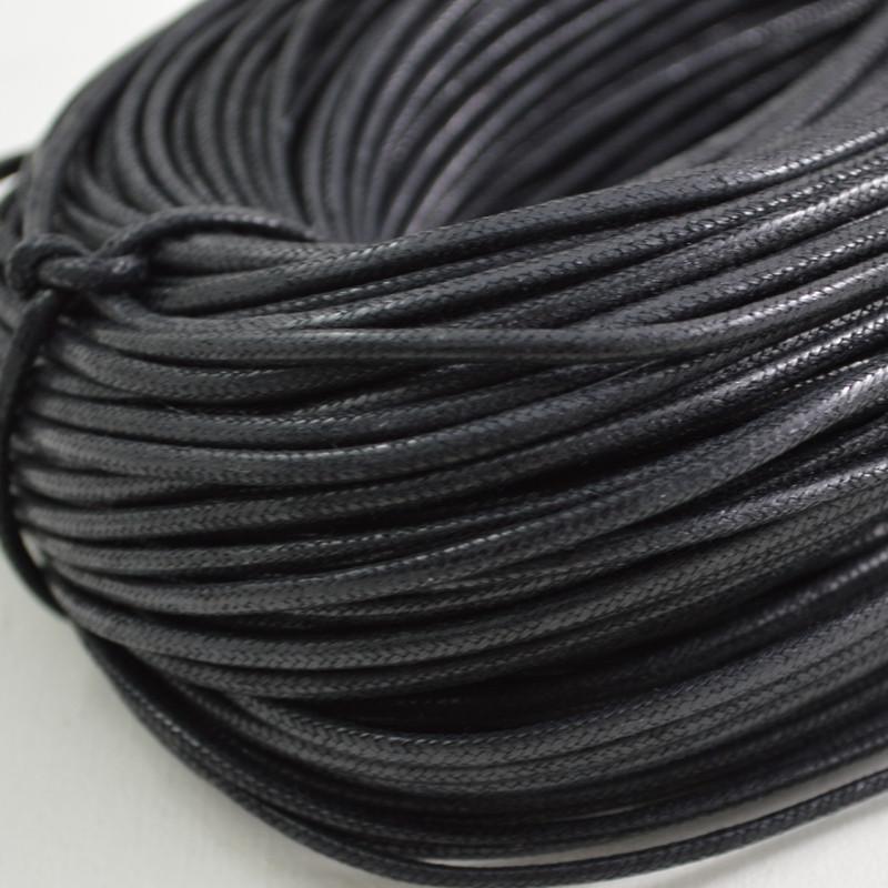 waxed black shoelaces