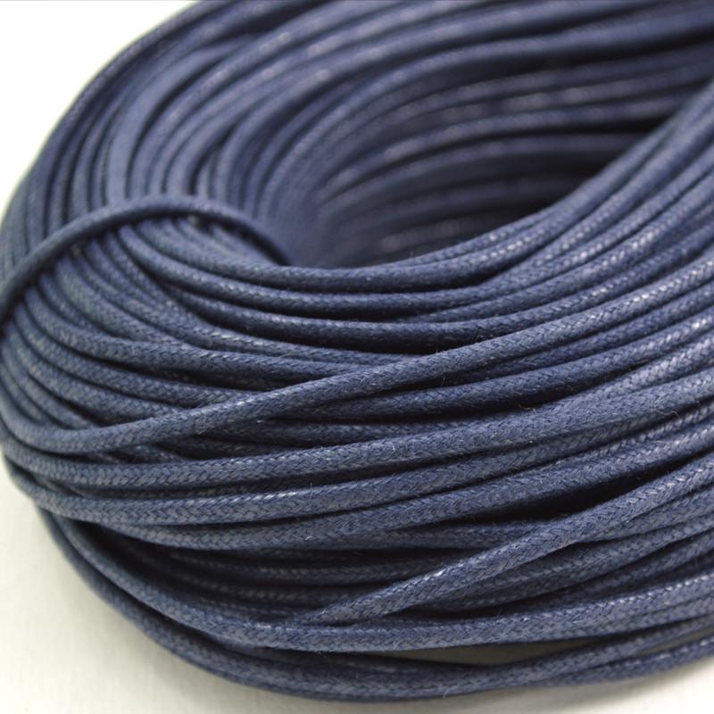 navy blue waxed shoe laces