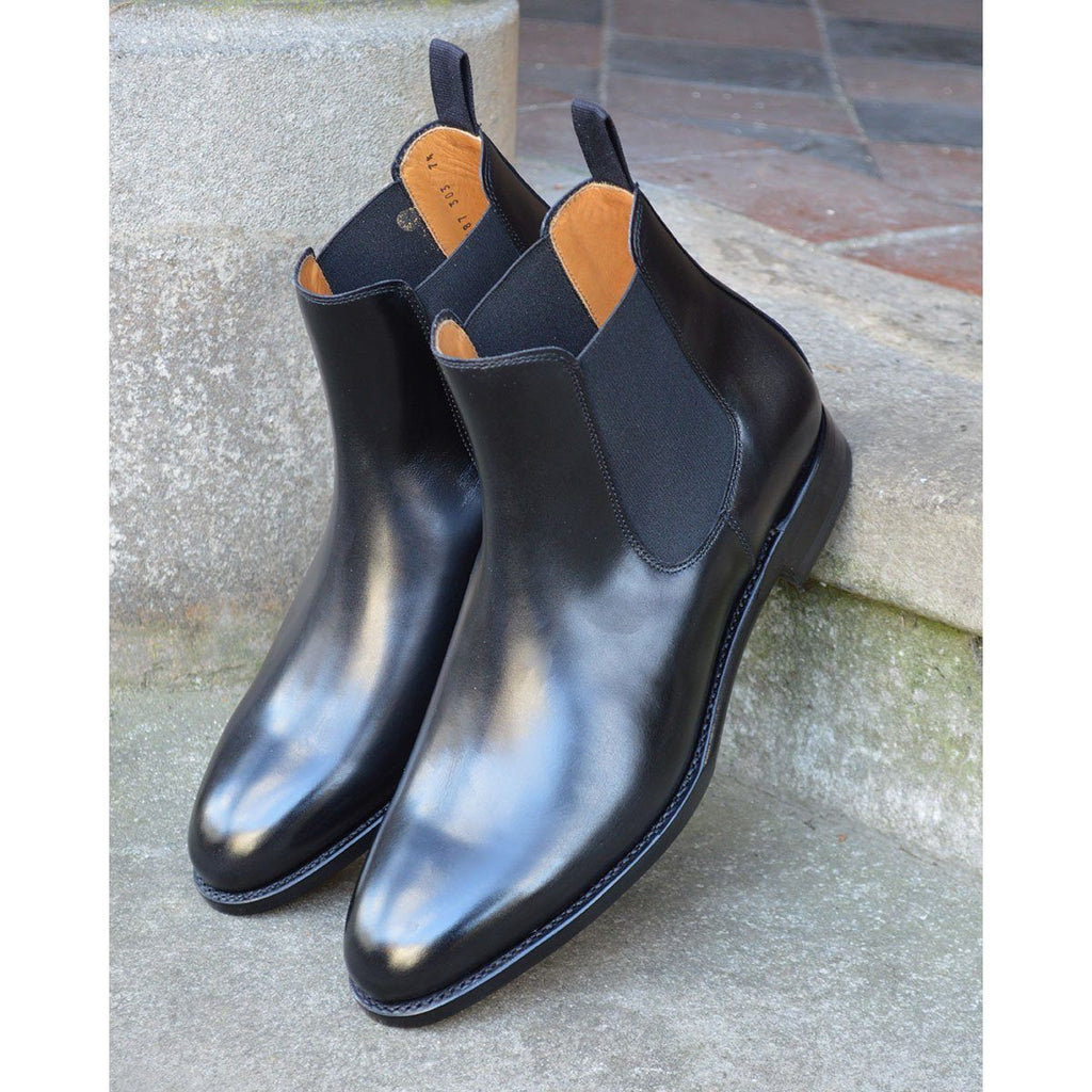 Berwick 1707 Chelsea Boot (303)- Black Calf – A Fine Pair of Shoes