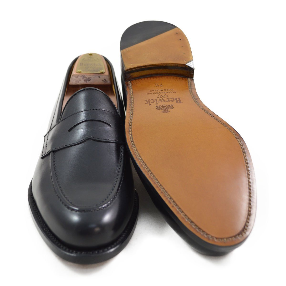 black penny loafers