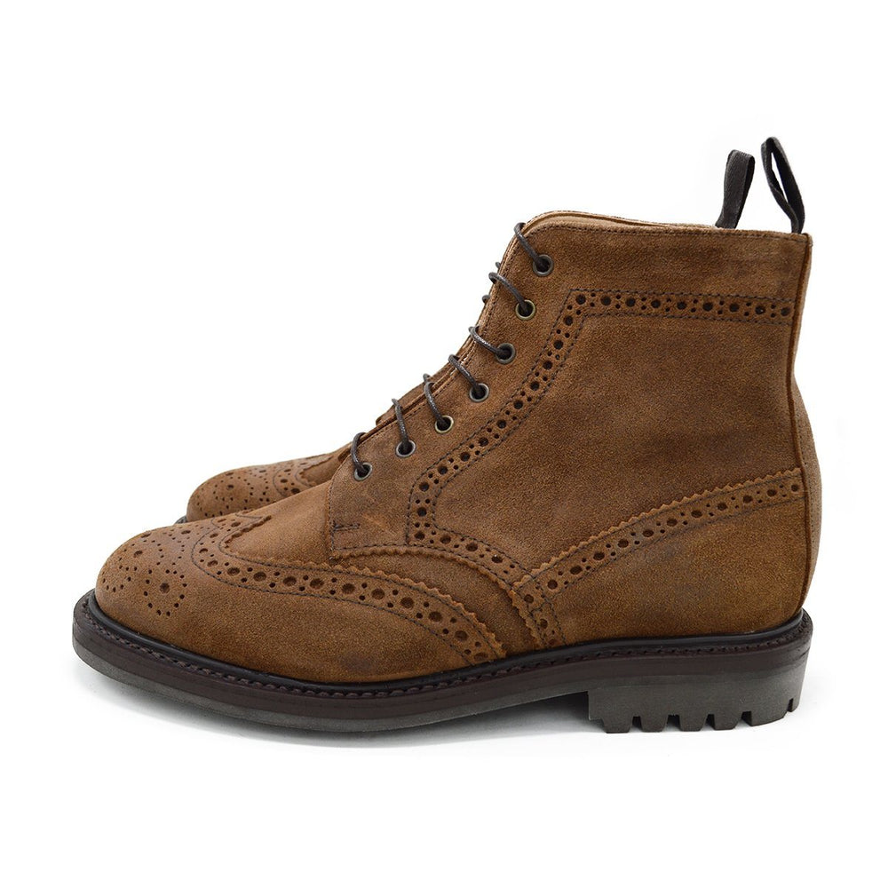 Sanders Cheltenham- Snuff Waxy Suede Brogue Boot - A Fine Pair of Shoes ...
